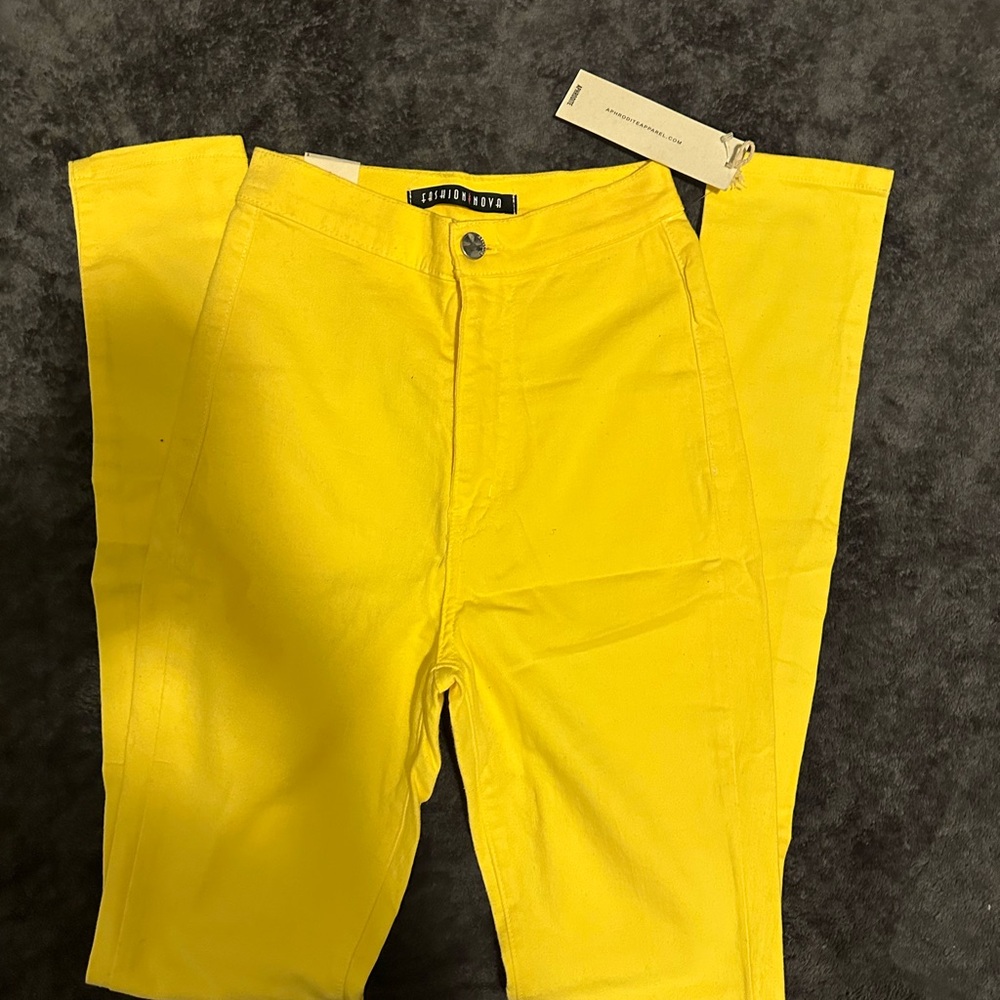 Fashion Nova Women's Yellow Pants